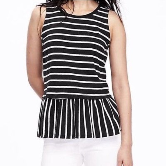 Old Navy Tops - Striped Tank with Ruffle/Peplum